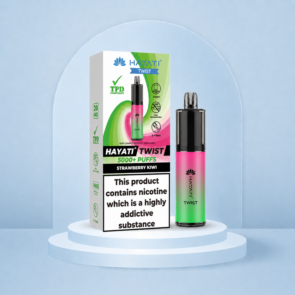 Hayati Twist 5000 5K mit Erdbeer-Kiwi