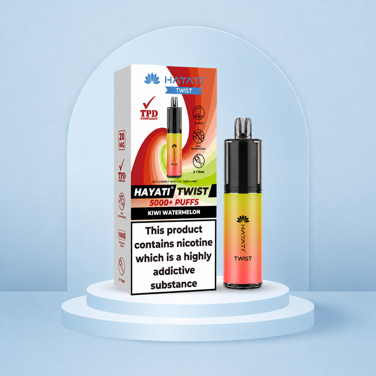 Hayati Twist 5000 5K mit Kiwi-Wassermelone