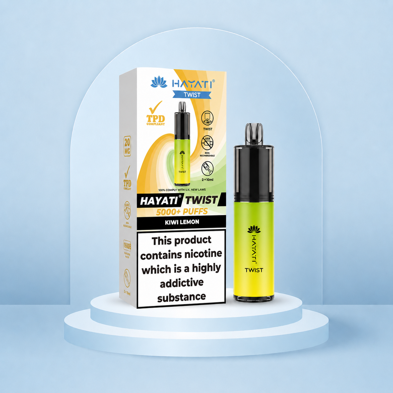 Hayati Twist 5000 5K mit Kiwi-Zitrone